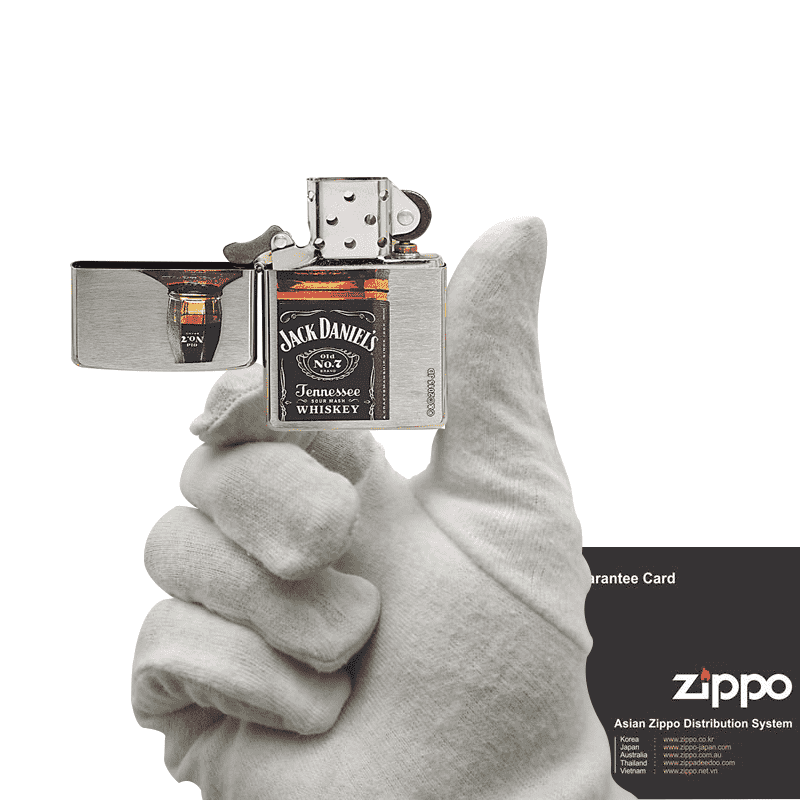 ZiPPO ZP264 Jack Daniel's chrome xước chính hãng tại đại lý ZiPPO Việt Nam